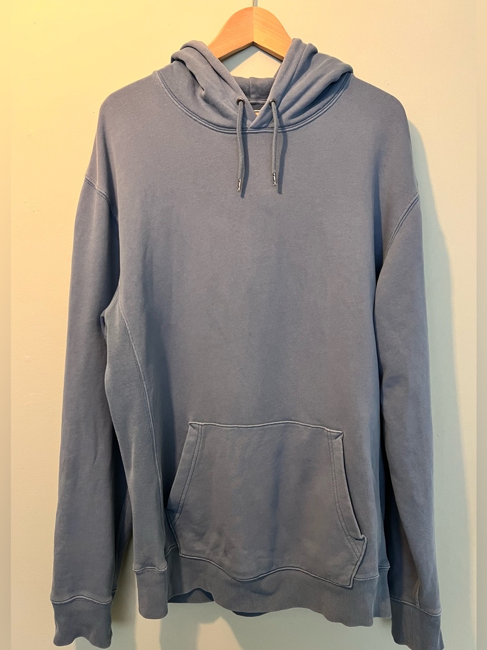 J Crew Pullover Hoodie in Dusty Blue